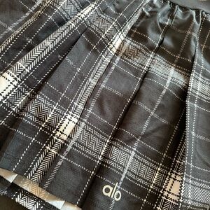 ALO Yoga Black Plaid Women's Skirt